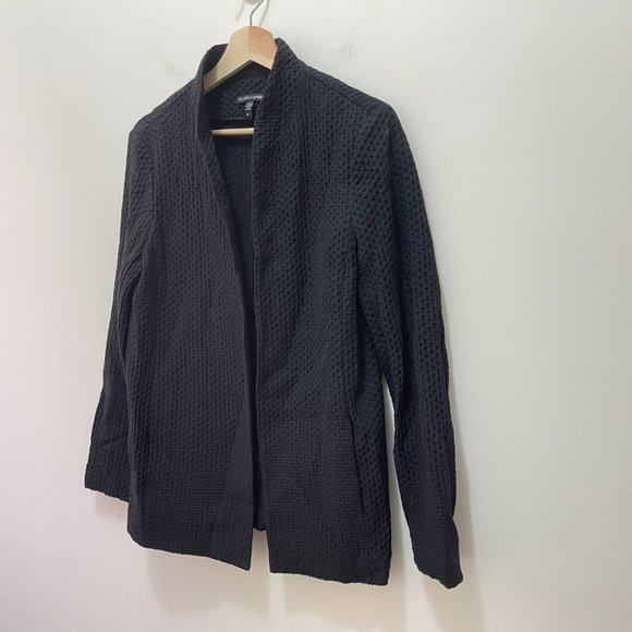 Eileen Fisher Tencel & Organic Cotton Honeycomb Shaped Jacket sz S - Picture 8 of 16